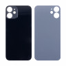Задняя крышка для iPhone 12 mini (A2399) Черный (стекло, монолит, широкий вырез под камеру, логотип) - Премиум
