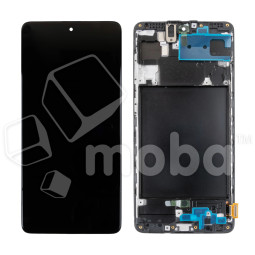 Дисплей для Samsung Galaxy A71 (A715F) модуль с рамкой Черный - Сервисный Оригинал