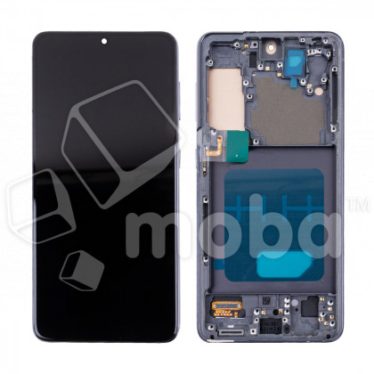 Дисплей для Samsung Galaxy S21 (G991B) модуль с рамкой Серый - (In-Cell)