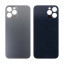 Задняя крышка для iPhone 12 Pro Max (A2411) Серый (стекло, монолит, широкий вырез под камеру, логотип) - Премиум