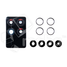 Стекло камеры для Xiaomi Poco X6 Pro 5G (2311DRK48G) в сборе с рамкой Черный