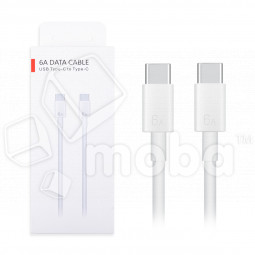 Кабель Type-C - Type-C Huawei (6A, 88W, чип SuperCharger) Белый - OR