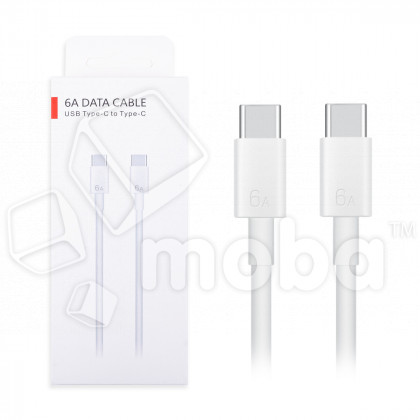 Кабель Type-C - Type-C Huawei (6A, 88W, чип SuperCharger) Белый - OR