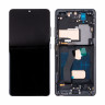Дисплей для Samsung Galaxy S21 Ultra (G998B) модуль с рамкой Черный - (In-Cell)