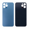 Задняя крышка для iPhone 12 Pro Max (A2411) Синий (стекло, монолит, широкий вырез под камеру, логотип) - Премиум