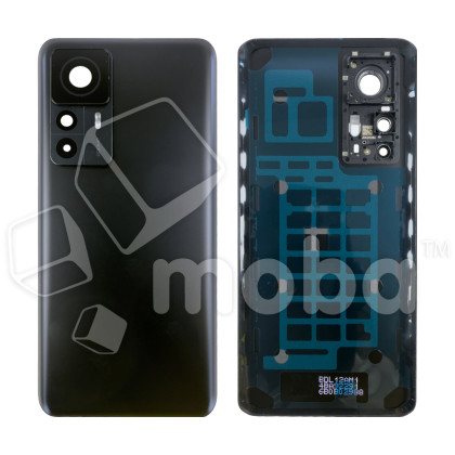 Задняя крышка для Xiaomi 12T Pro (22081212UG) Черный (Матовая) - Премиум