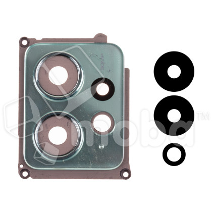 Стекло камеры для Xiaomi Redmi Note 12 4G (23021RAA2Y) в сборе с рамкой Зеленый