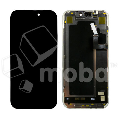 Дисплей для iPhone 17 Pro (A3523) в сборе с тачскрином Черный - (Soft OLED, Full HD, 120 Гц) (площадка под IC)