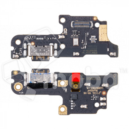 Шлейф для Xiaomi Redmi 13C 4G/Poco C65 (23100RN82L/2310FPCA4G) плата на системный разъем/микрофон - Премиум