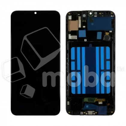 Дисплей для Samsung Galaxy A30 (A305F) модуль с рамкой Черный - (In-Cell) - Премиум