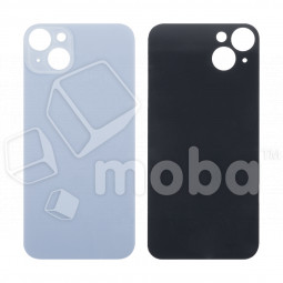 Задняя крышка для iPhone 14 Plus (A2887) Синий (стекло, широкий вырез под камеру, логотип)