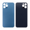 Задняя крышка для iPhone 12 Pro (A2407) Синий (стекло, монолит, широкий вырез под камеру, логотип) - Премиум