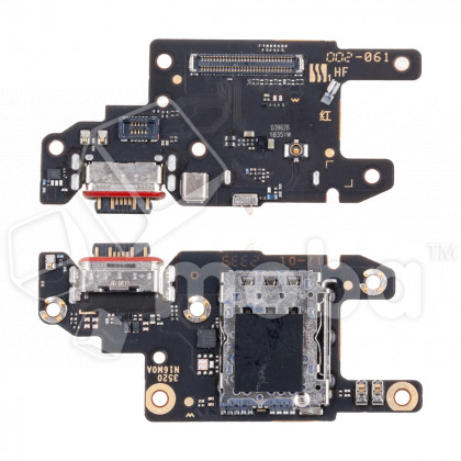 Шлейф для Xiaomi Redmi Note 13 Pro 5G (2312DRA50C/2312CRAD3C/2312DRA50G/2312DRA50I) плата на системный разъем/разъем SIM/микрофон - Премиум