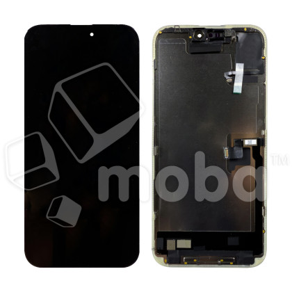 Дисплей для iPhone 16 Pro Max (A3296) в сборе с тачскрином Черный - (Soft OLED, Full HD, 120 Гц) (с верификацией = с привязкой без ошибки)