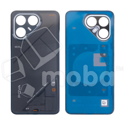 Задняя крышка для Tecno Pova 7 Ultra 5G (LJ9) Черный - Премиум