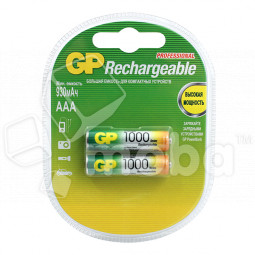 Аккумуляторные батарейки "AAA" GP 1000 mAh (2 шт. в блистере)