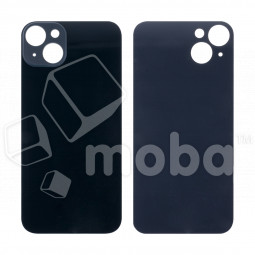 Задняя крышка для iPhone 14 Plus (A2887) Черный (стекло, широкий вырез под камеру, логотип)