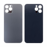 Задняя крышка для iPhone 12 Pro (A2407) Серый (стекло, монолит, широкий вырез под камеру, логотип) - Премиум