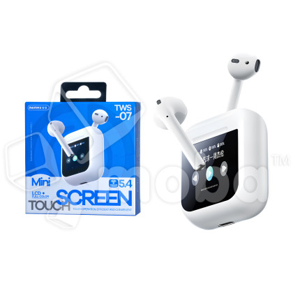 Беспроводные наушники Bluetooth Remax TWS-07 (TWS, вкладыши, с дисплеем) Белый