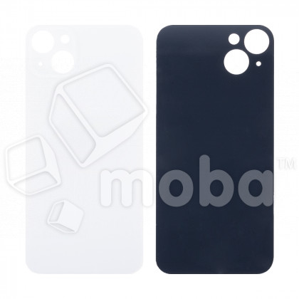 Задняя крышка для iPhone 14 Plus (A2887) Белый (стекло, широкий вырез под камеру, логотип)