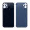 Задняя крышка для iPhone 12 (A2403) Черный (стекло, монолит, широкий вырез под камеру, логотип) - Премиум