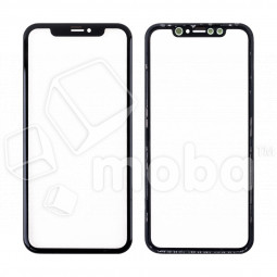 Стекло для переклейки iPhone Xr в сборе с рамкой и OCA пленкой Черный - OR (Mitsubishi)