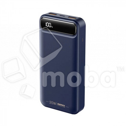Внешний Аккумулятор (Power Bank) Remax RPP-521 20000 mAh (22,5W, QC3.0, PD, 2USB, MicroUSB, Type-C, LED дисплей) (тех. упак.) Синий
