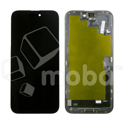 Дисплей для iPhone 16 Plus (A3290) в сборе с тачскрином Черный - (Soft OLED, Full HD) (с верификацией = с привязкой без ошибки)