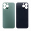 Задняя крышка для iPhone 13 Pro (A2640) Зеленый (стекло, монолит, широкий вырез под камеру, логотип) - Премиум