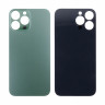 Задняя крышка для iPhone 13 Pro (A2640) Зеленый (стекло, монолит, широкий вырез под камеру, логотип) - Премиум