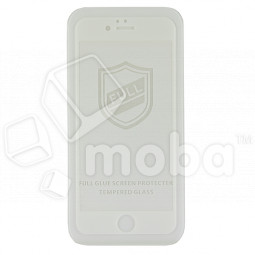 Защитное стекло "Тонкое" для iPhone 6/6S Белый (Полное покрытие 0,25 мм)