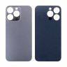 Задняя крышка для iPhone 13 Pro (A2640) Серый (стекло, монолит, широкий вырез под камеру, логотип) - Премиум