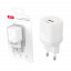 Сетевое зарядное устройство USB/Type-C XO L151 (30W, QС3.0, PD) Белый