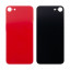 Задняя крышка для iPhone SE 2020 (A2296) Красный (стекло, монолит, широкий вырез под камеру, логотип) - Премиум