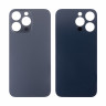 Задняя крышка для iPhone 14 Pro Max (A2895) Черный (стекло, монолит, широкий вырез под камеру, логотип) - Премиум