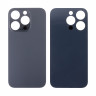 Задняя крышка для iPhone 14 Pro (A2891) Черный (стекло, монолит, широкий вырез под камеру, логотип) - Премиум