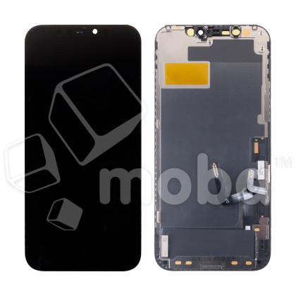 Дисплей для iPhone 12/12 Pro (A2403/A2407) в сборе с тачскрином Черный - JCID (Hard OLED, Full HD) (с верификацией = с привязкой без ошибки)