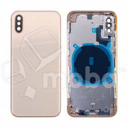 Корпус для iPhone Xs (1 Sim) Золото - Премиум