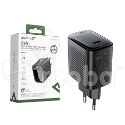 Сетевое зарядное устройство Type-C Acefast A112 (45W, PD, GaN) Черный