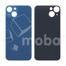 Задняя крышка для iPhone 13 (A2635) Синий (стекло, узкий вырез под камеру, логотип)