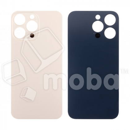 Задняя крышка для iPhone 14 Pro (A2891) Золото (стекло, монолит, широкий вырез под камеру, логотип) - Премиум