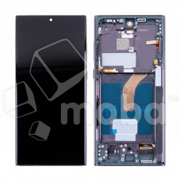 Дисплей для Samsung Galaxy S22 Ultra (S908B/S9080) модуль с рамкой Черный - (In-Cell)