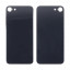 Задняя крышка для iPhone 8 Черный (стекло, монолит, широкий вырез под камеру, логотип) - Премиум