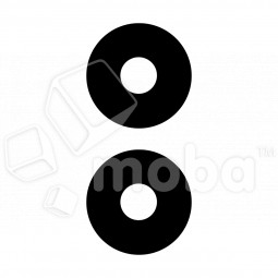 Стекло камеры для Xiaomi Redmi A1/A1+/A2+ (220733SG/220733SFG/23028RNCAG) (комплект 2 шт.) Черный