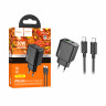 Сетевое зарядное устройство USB/Type-C Hoco CS23A (30W, QC3.0, PD, кабель Type-C-Type-C) Черный
