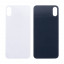 Задняя крышка для iPhone X (A1865/A1901) Белый (стекло, монолит, широкий вырез под камеру, логотип) - Премиум