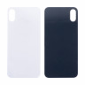 Задняя крышка для iPhone X (A1865/A1901) Белый (стекло, монолит, широкий вырез под камеру, логотип) - Премиум