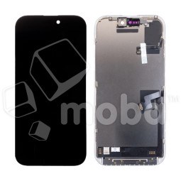 Дисплей для iPhone 16 Pro (A3293) в сборе с тачскрином Черный - (Soft OLED, Full HD, 120 Гц) (с верификацией = с привязкой без ошибки)