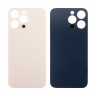 Задняя крышка для iPhone 14 Pro Max (A2895) Золото (стекло, монолит, широкий вырез под камеру, логотип) - Премиум