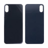 Задняя крышка для iPhone X (A1865/A1901) Серый (стекло, монолит, широкий вырез под камеру, логотип) - Премиум